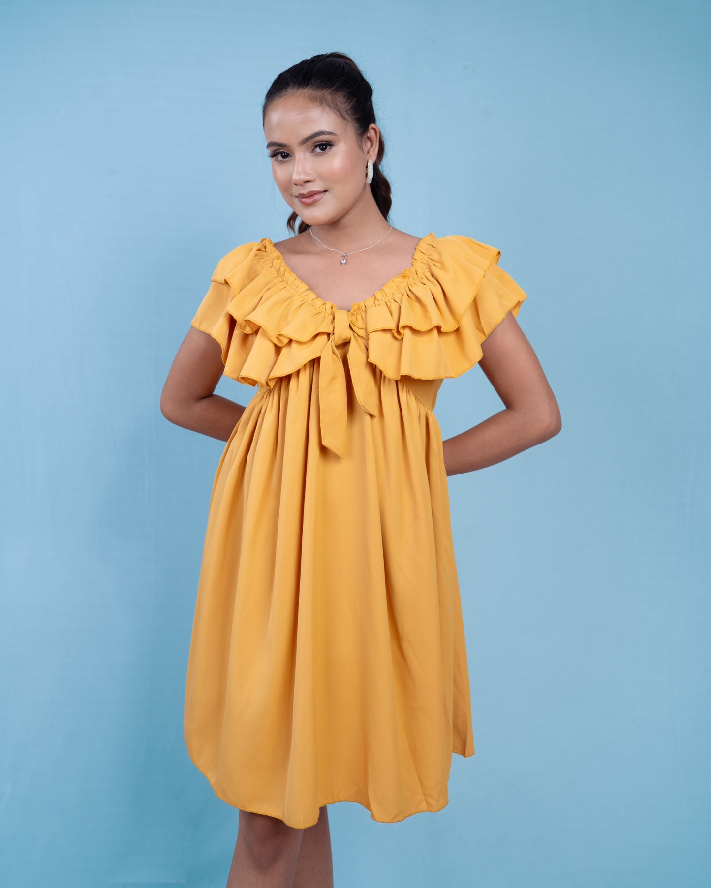 Tiered Charm Off-Shoulder Dress