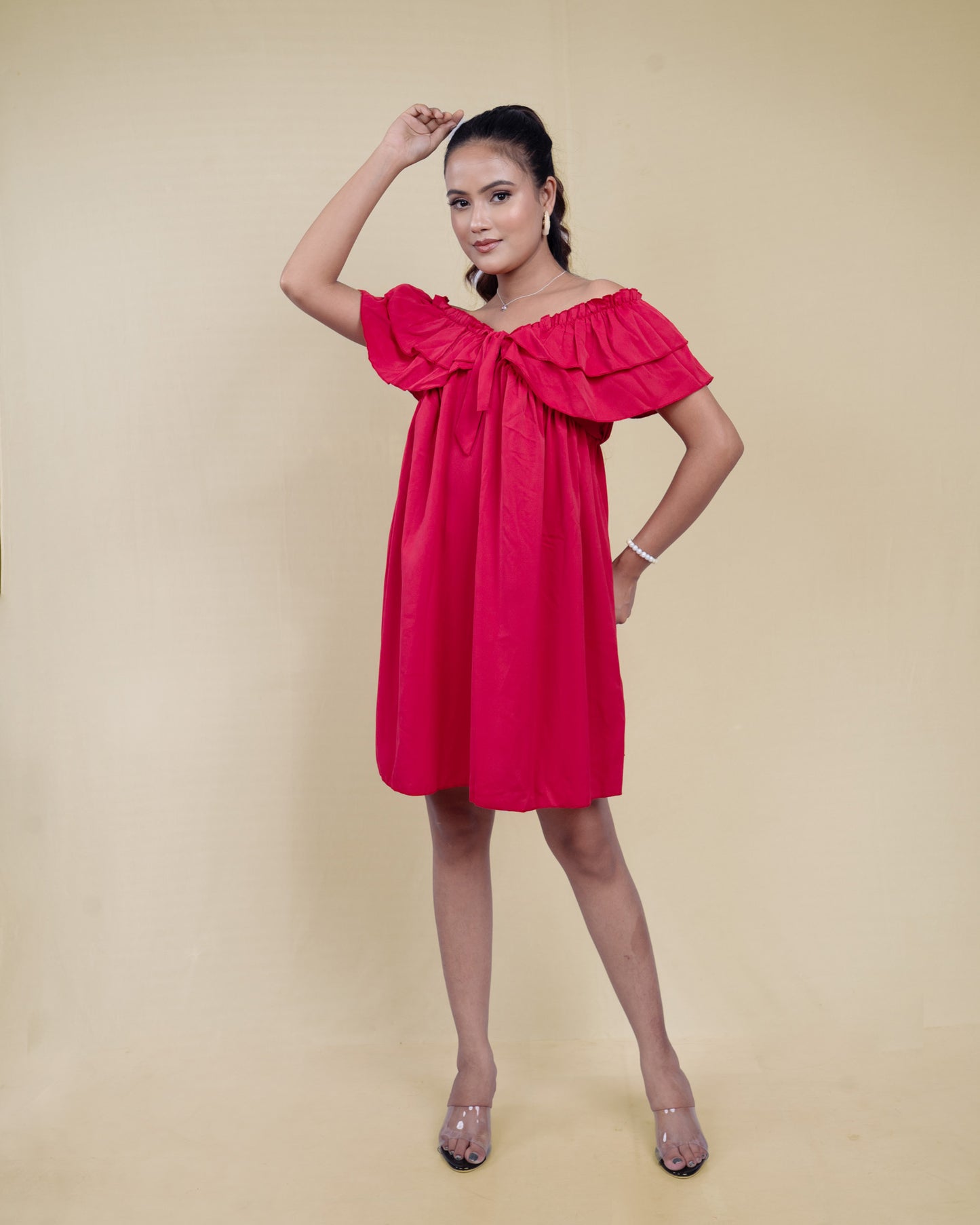 Tiered Charm Off-Shoulder Dress