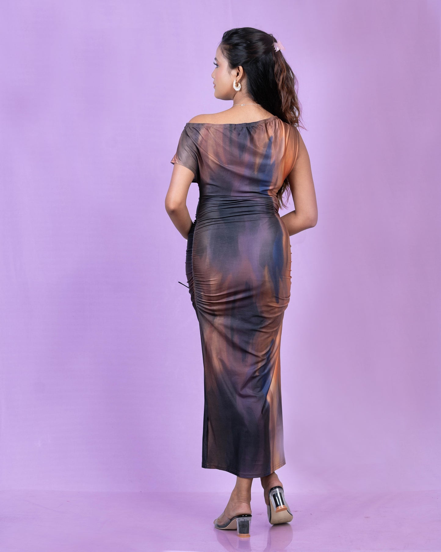 Eclipse Ombre Mesh Maxi Dress