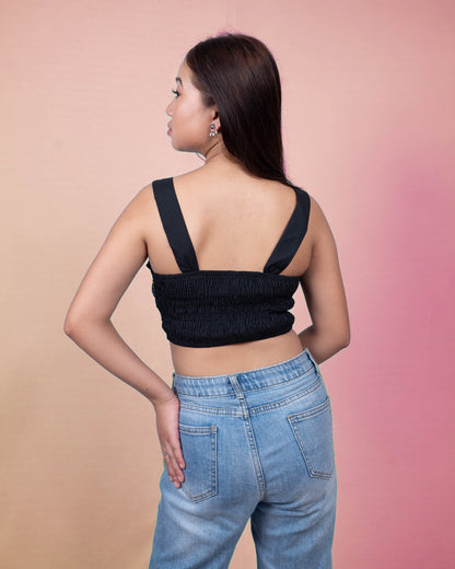 Embroidered Bustier Crop Top