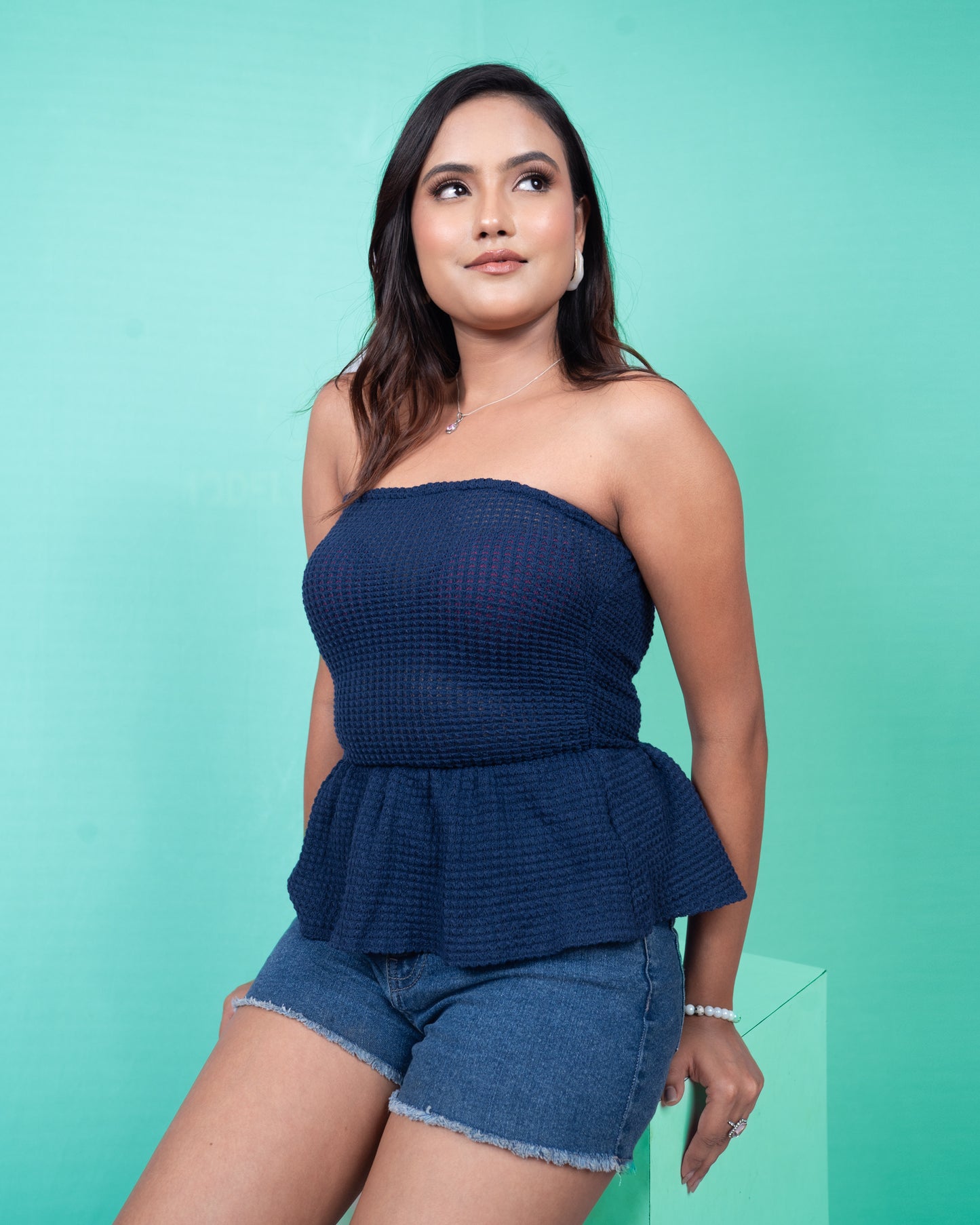 Velva Peplum Tube Top