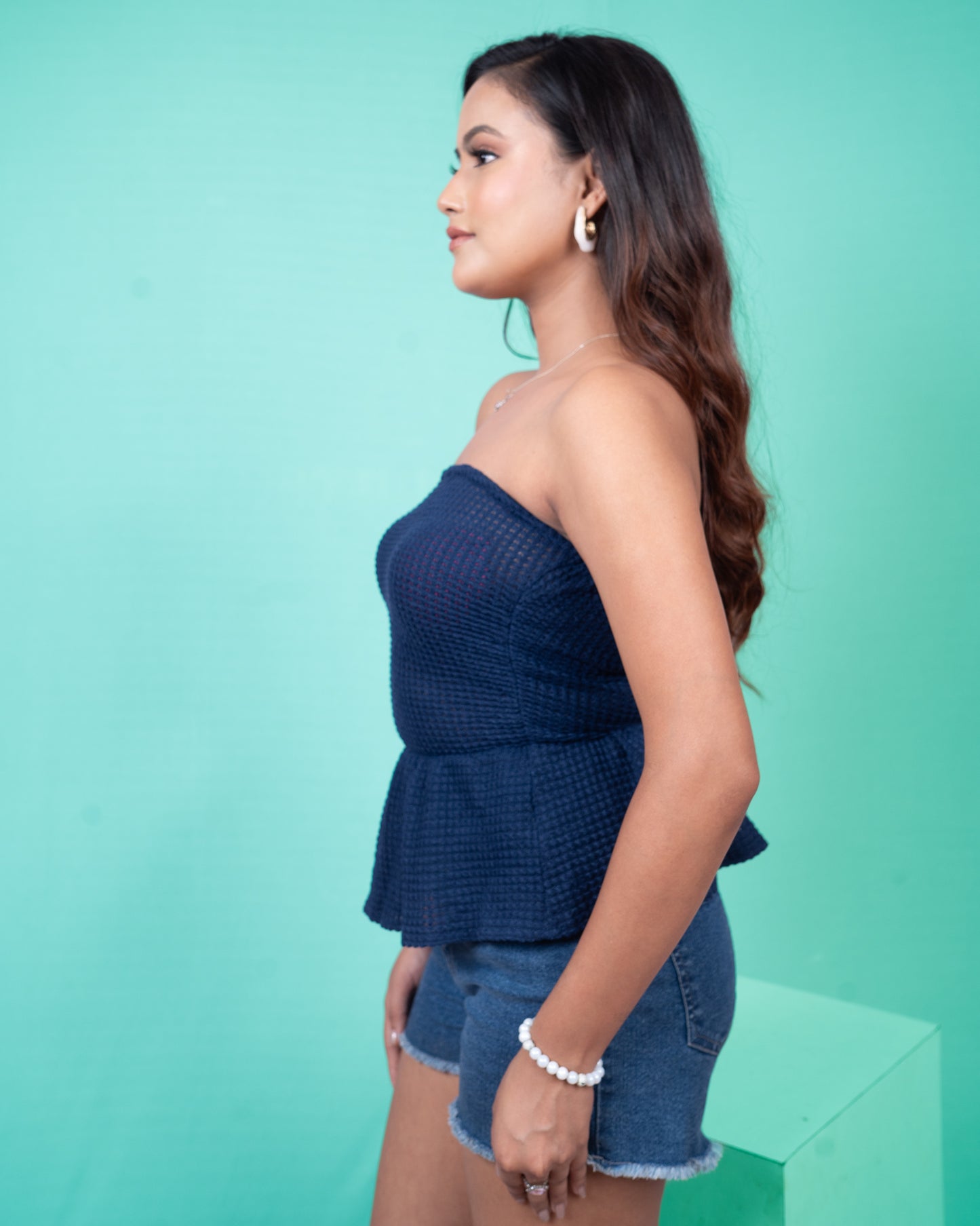 Velva Peplum Tube Top