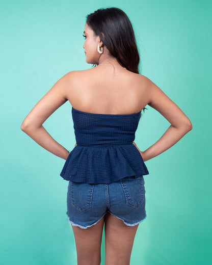 Velva Peplum Tube Top