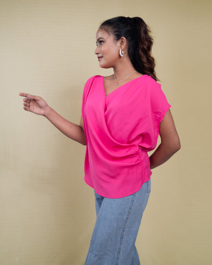 Serene Flow Surplice  Neck Top