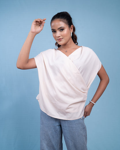 Serene Flow Surplice  Neck Top