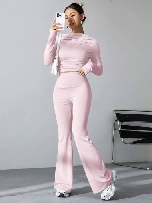 ContourFit 2-Piece Ruched Tracksuit Set