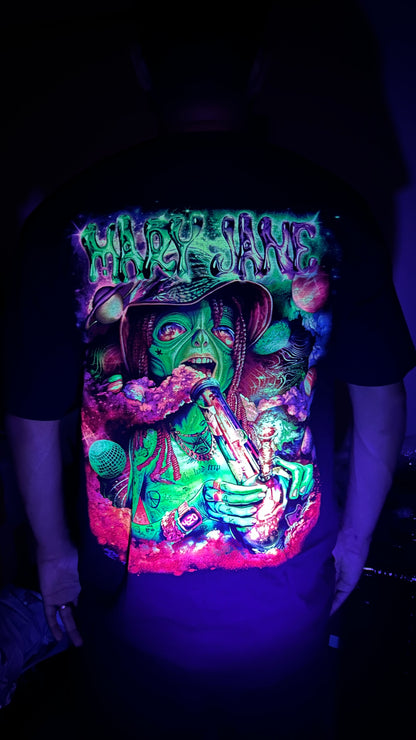 Mary Jane 4D Glow-In-The-Dark UV Reactive T-Shirt